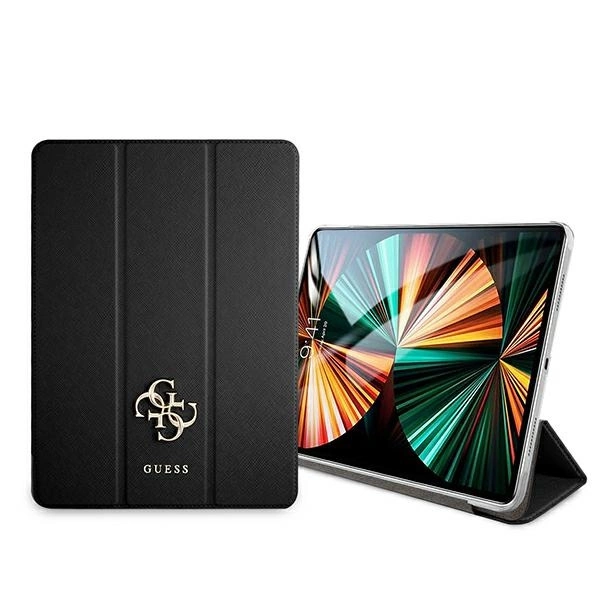 Guess Saffiano Collection case for iPad 12.9" 2021 Book Cover - blackeng