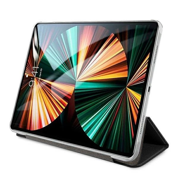 Guess Saffiano Collection case for iPad 12.9" 2021 Book Cover - blackeng