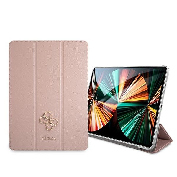 Guess GUIC12PUSASPI iPad 12.9" 2021 Book Cover pink/pink Saffiano Collectioneng