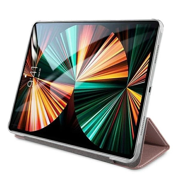 Guess GUIC12PUSASPI iPad 12.9" 2021 Book Cover pink/pink Saffiano Collectioneng