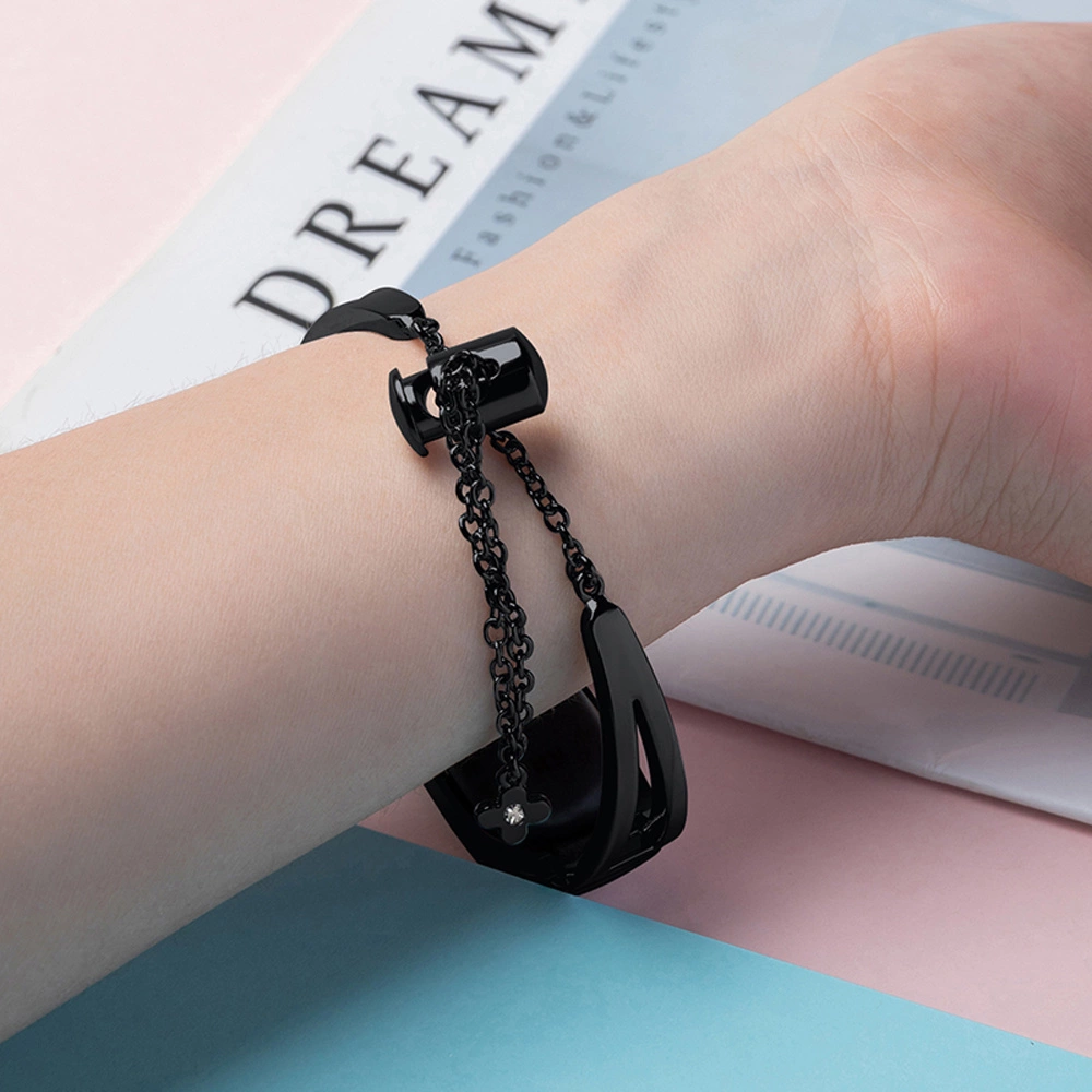 Metal bracelet for Xiaomi Mi Band 3 / 4 / 5 / 6 band strap - blackeng