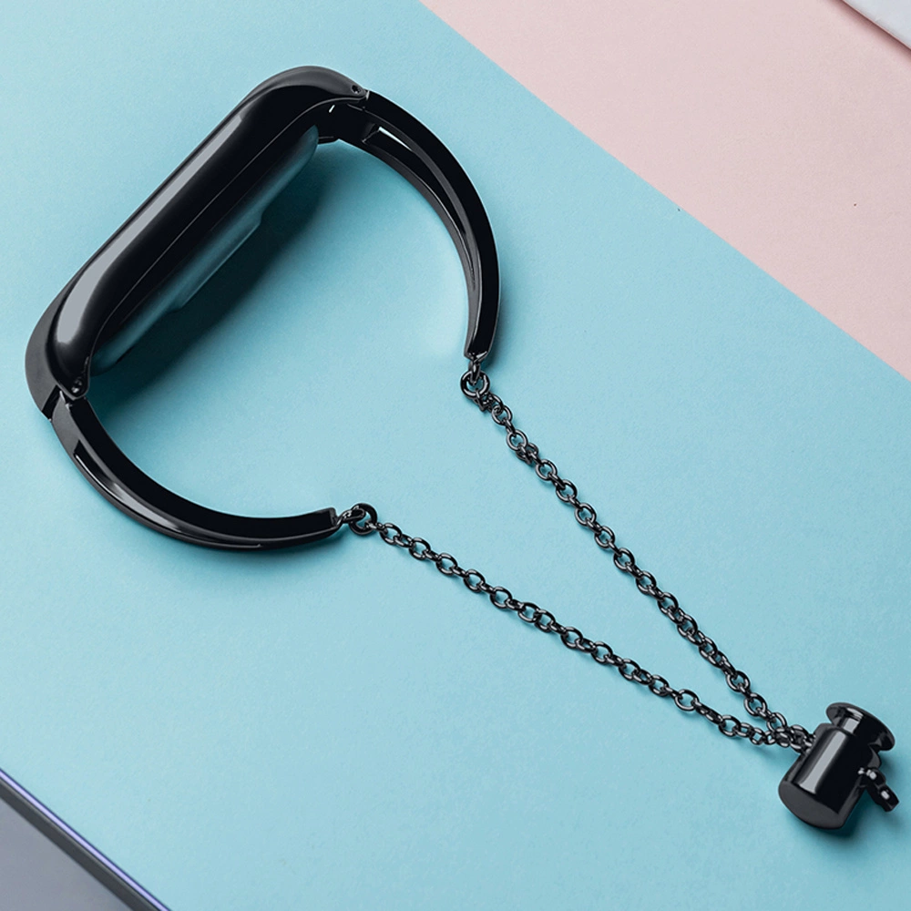 Metal bracelet for Xiaomi Mi Band 3 / 4 / 5 / 6 band strap - blackeng