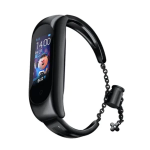 Metal bracelet for Xiaomi Mi Band 3 / 4 / 5 / 6 band strap - blackeng