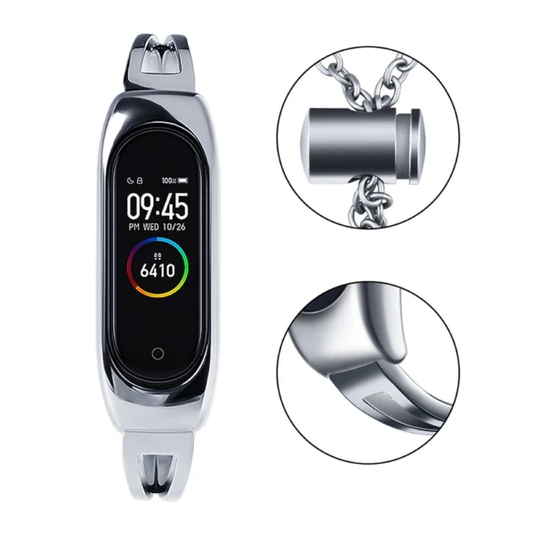 Replacment metal band bracelet strap for Xiaomi Mi Band 6 / 5 / 4 / 3 silvereng