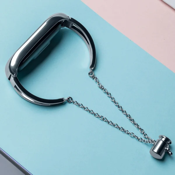 Replacment metal band bracelet strap for Xiaomi Mi Band 6 / 5 / 4 / 3 silvereng