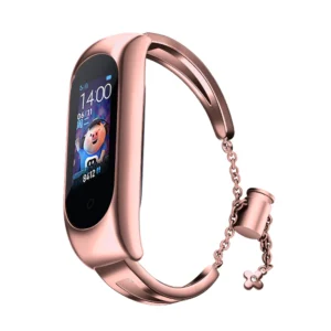 Metal bracelet for Xiaomi Mi Band 3 / 4 / 5 / 6 band strap - pinkeng