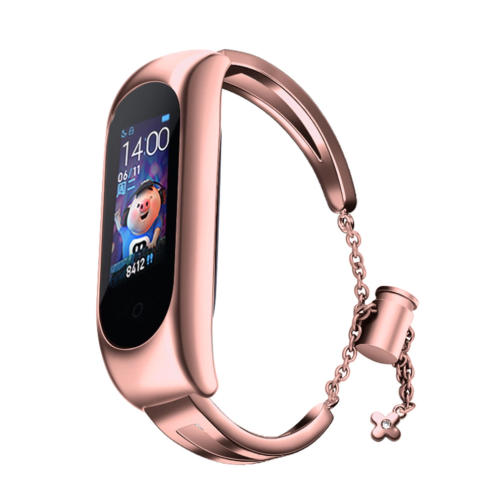 Metal bracelet for Xiaomi Mi Band 3 / 4 / 5 / 6 band strap - pinkeng