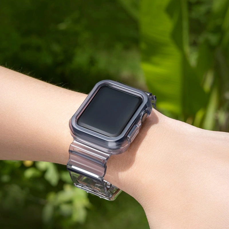 Silicone Band Strap Bracelet Case Strap Light Set for Apple Watch 42mm - Blackeng