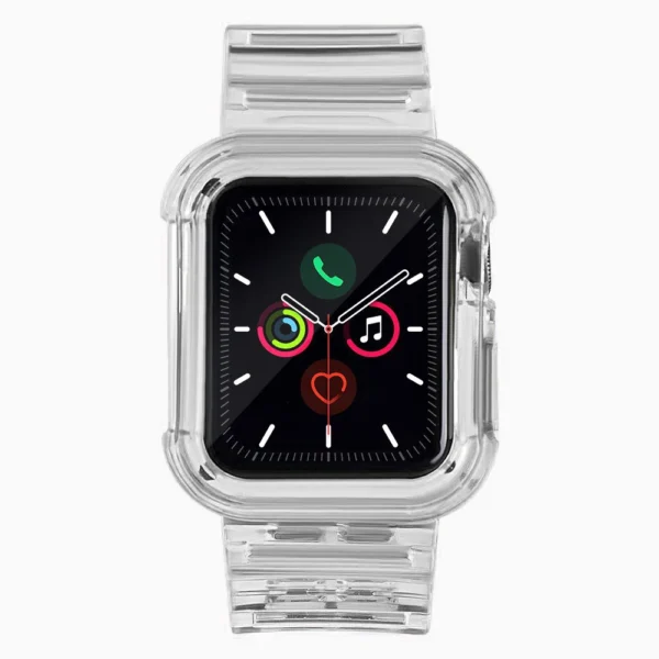 Silicone Band Strap Bracelet Case Strap Light Set for Apple Watch 42mm - Blackeng