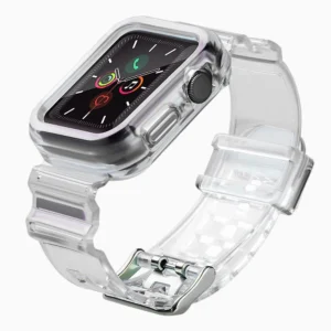 Silicone Band Strap Bracelet Case Strap Light Set for Apple Watch 40mm - Blackeng