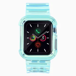Silicone Band Strap Bracelet Case Strap Light Set for Apple Watch 40mm - Blueeng