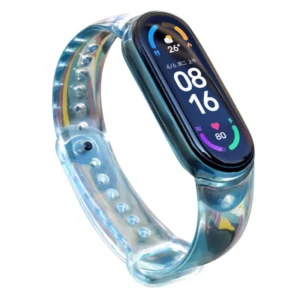 Replacment silicone band strap for Xiaomi Mi Band 6 / 5 blueeng