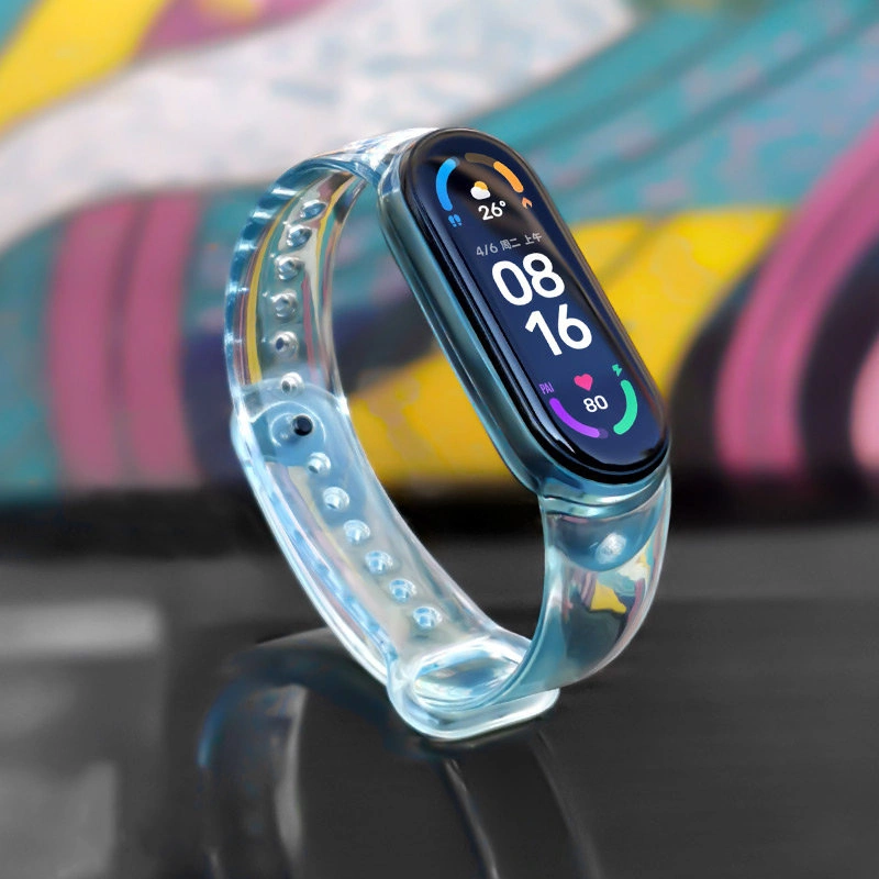 Replacment silicone band strap for Xiaomi Mi Band 6 / 5 blueeng