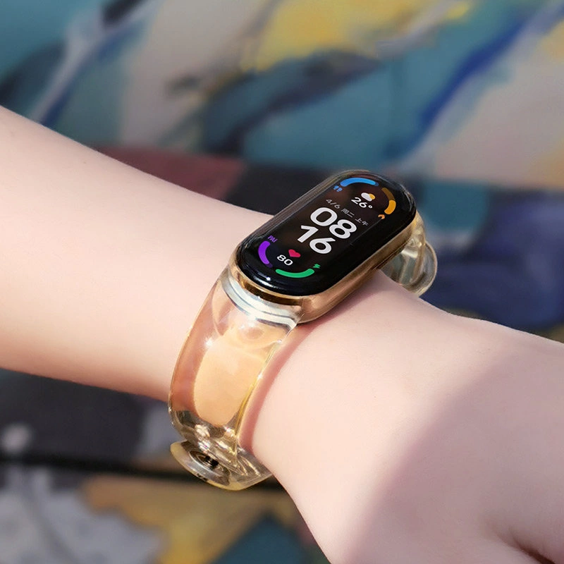 Replacment silicone band strap for Xiaomi Mi Band 6 / 5 blueeng