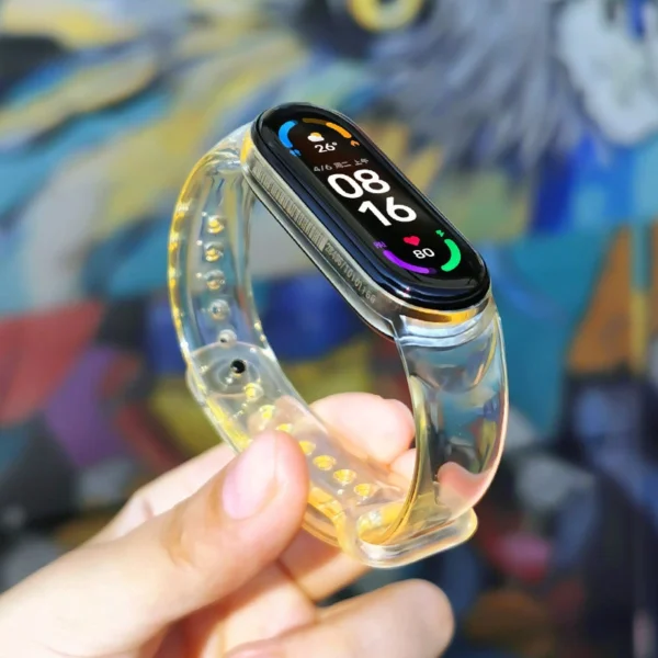 Replacment silicone band strap for Xiaomi Mi Band 6 / 5 yelloweng