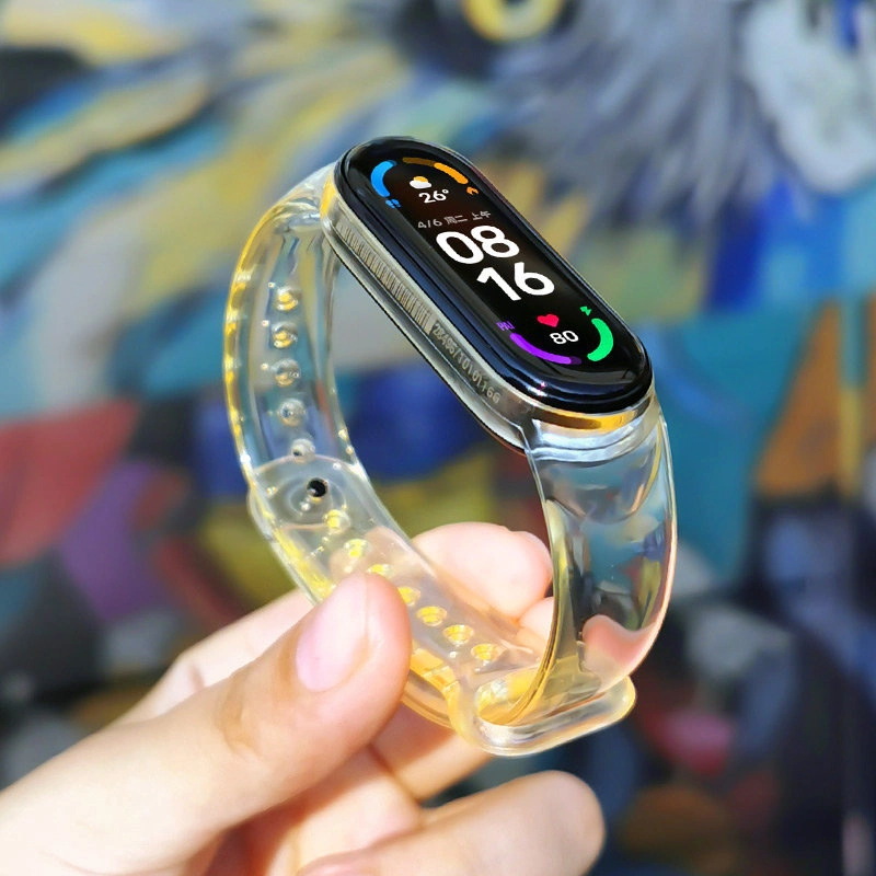 Replacment silicone band strap for Xiaomi Mi Band 6 / 5 yelloweng