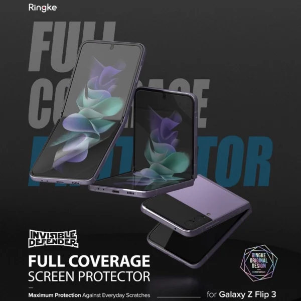 Ringke 2pcs Screen Protector Film for Samsung Galaxy Z Flip 3 Screen Protector (S19P043)eng