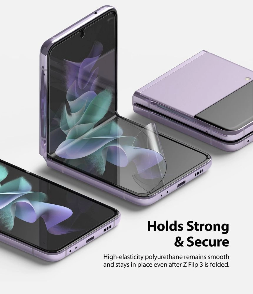 Ringke 2pcs Screen Protector Film for Samsung Galaxy Z Flip 3 Screen Protector (S19P043)eng