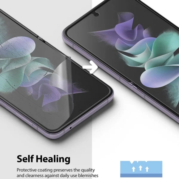 Ringke 2pcs Screen Protector Film for Samsung Galaxy Z Flip 3 Screen Protector (S19P043)eng