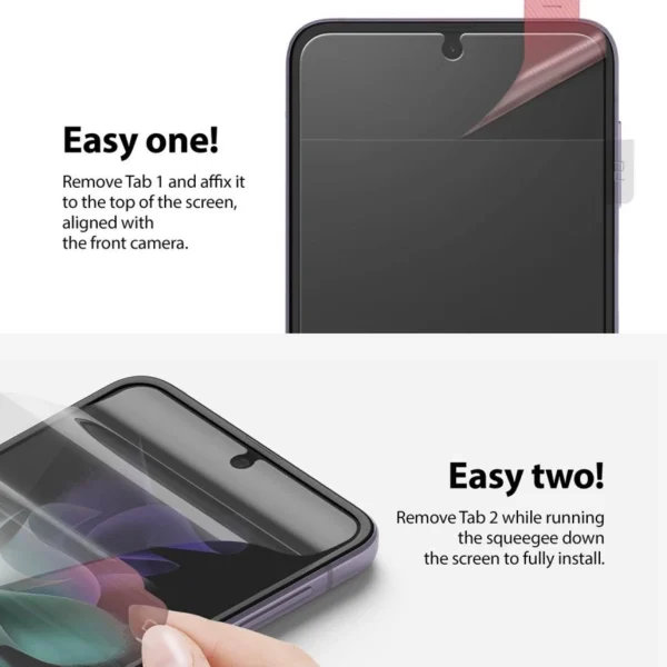 Ringke 2pcs Screen Protector Film for Samsung Galaxy Z Flip 3 Screen Protector (S19P043)eng