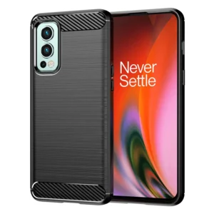 Carbon Case flexible cover for OnePlus Nord 2 5G blackeng