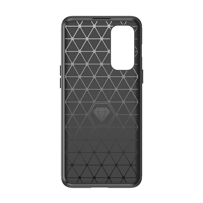 Carbon Case flexible cover for OnePlus Nord 2 5G blackeng