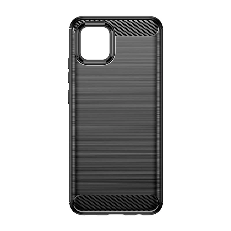 Carbon Case Flexible Cover Case for Samsung A03S EU (166.5) blackeng