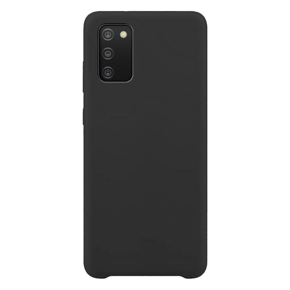Silicone Case Soft Flexible Rubber Cover for Samsung Galaxy A03s blackeng