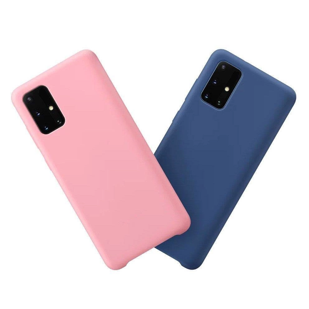 Silicone Case Soft Flexible Rubber Cover for Samsung Galaxy A03s pinkeng