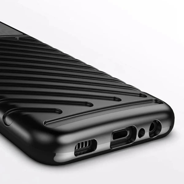 Thunder Case Flexible Tough Rugged Cover TPU Case for Samsung Galaxy A03s blackeng