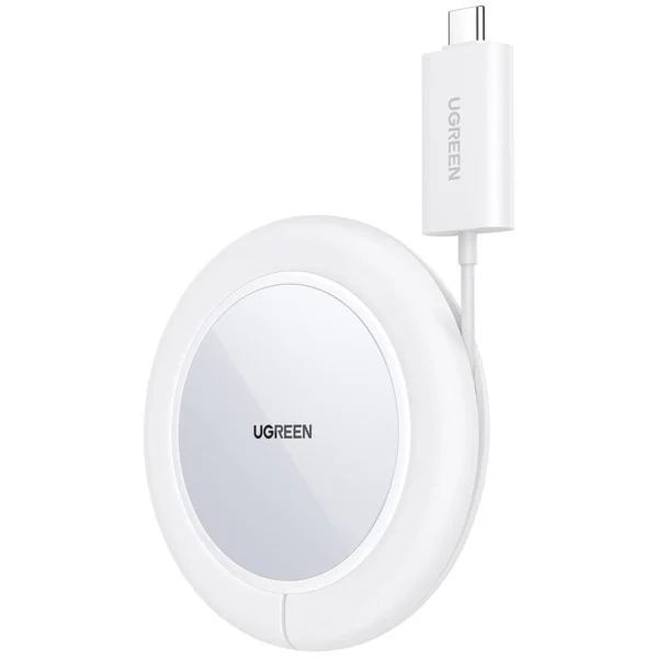 Ugreen CD245 40123 wireless Qi / MagSafe charger 15W with USB-C cable - whiteeng