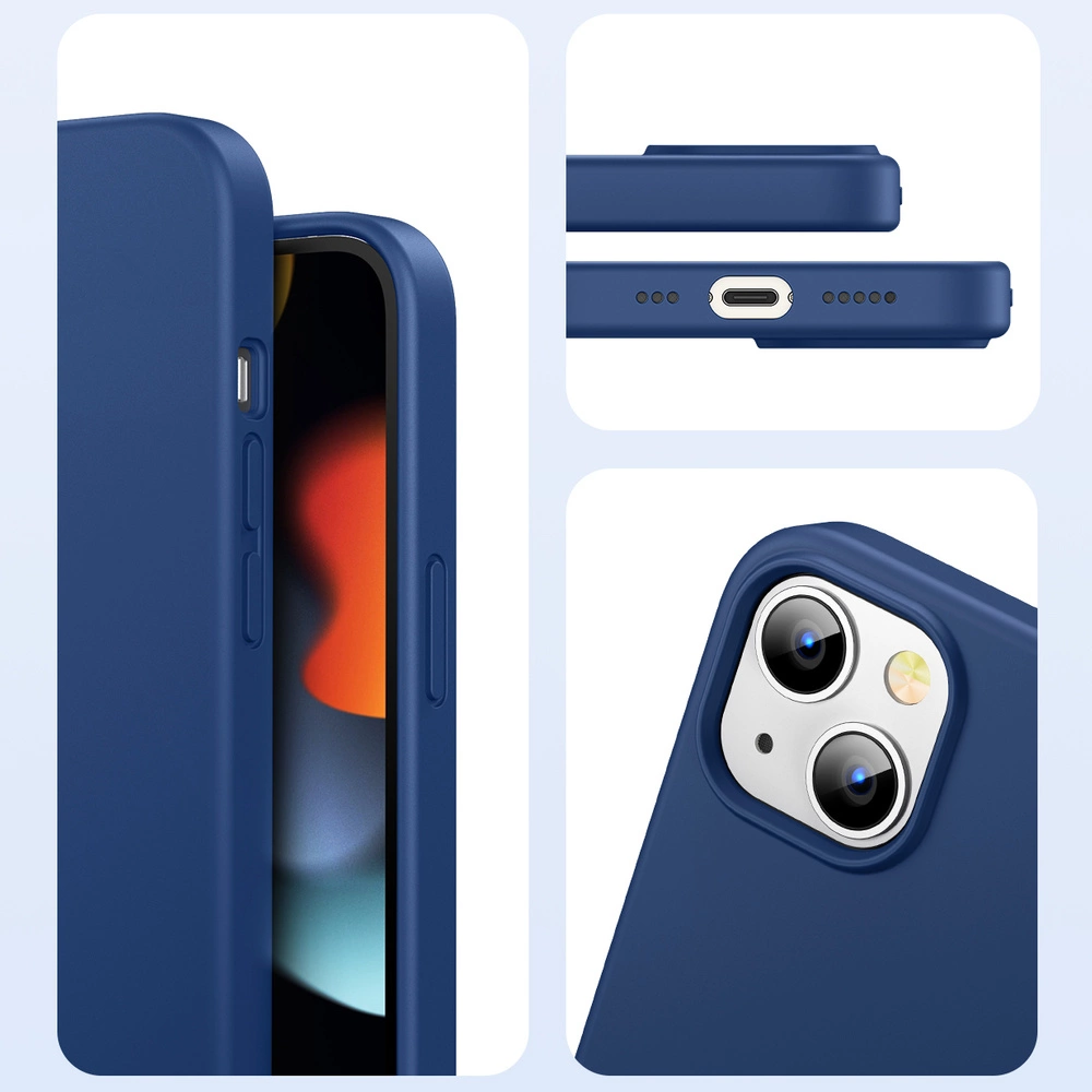 Ugreen Protective Silicone Case Rubber Flexible Silicone Cover iPhone 13 Blueeng