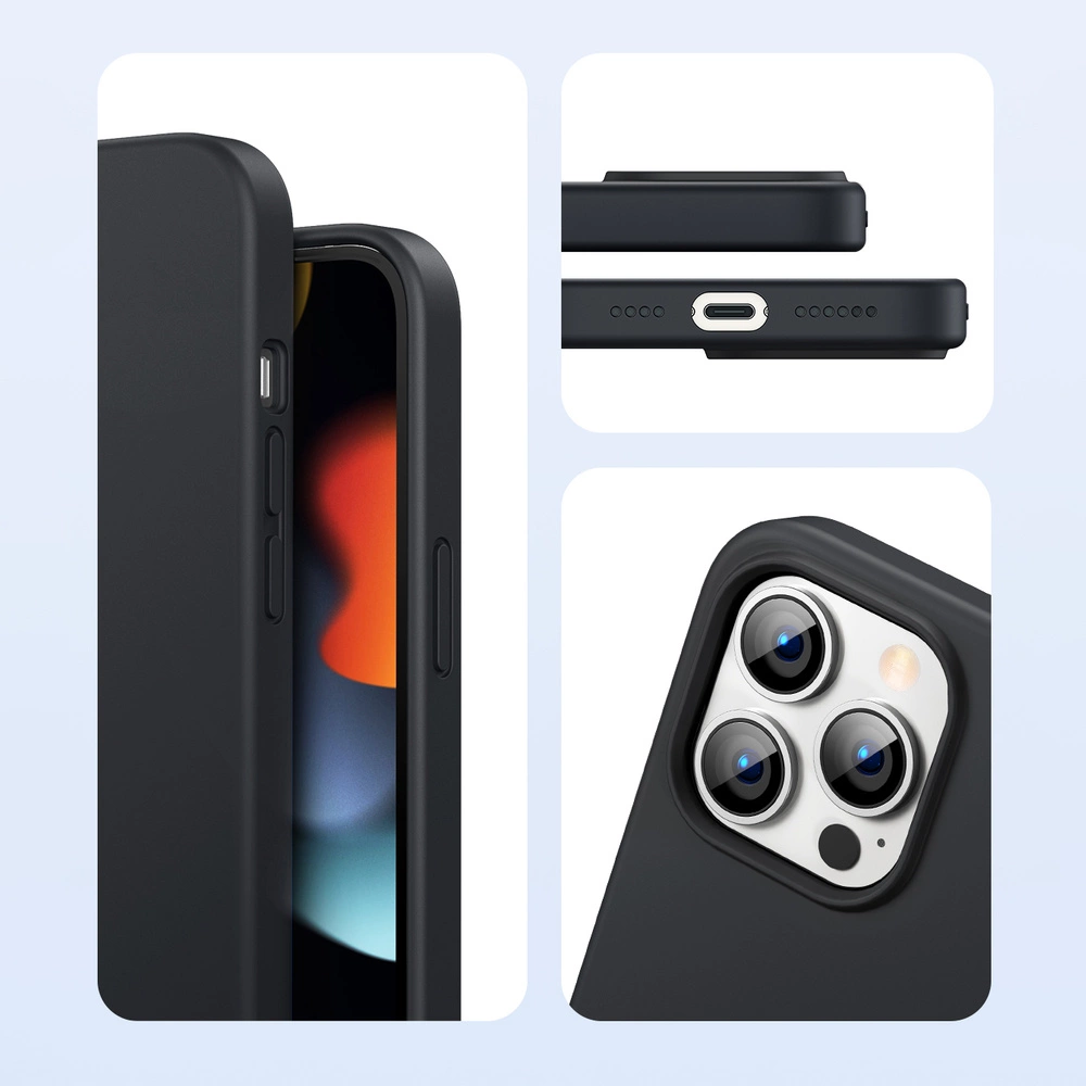 Ugreen Protective Silicone Case rubber flexible silicone case cover for iPhone 13 Pro blackeng