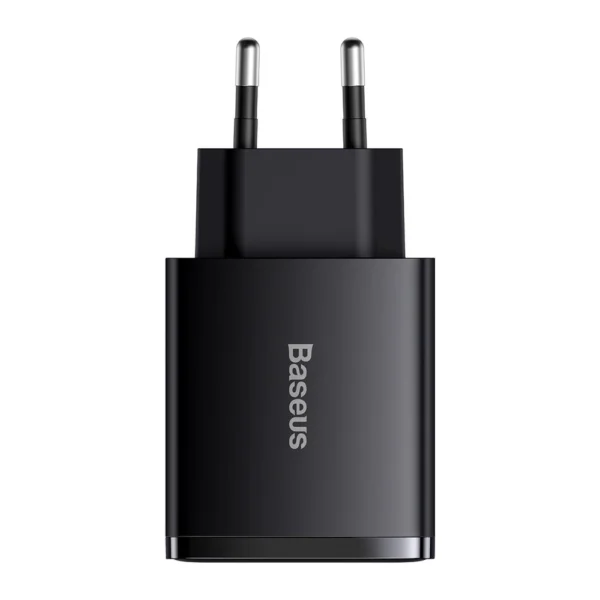 Baseus Compact fast charger 2x USB / USB Type C 30W 3A Power Delivery Quick Charge black (CCXJ-E01)eng