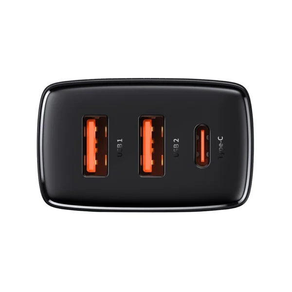 Baseus Compact fast charger 2x USB / USB Type C 30W 3A Power Delivery Quick Charge black (CCXJ-E01)eng
