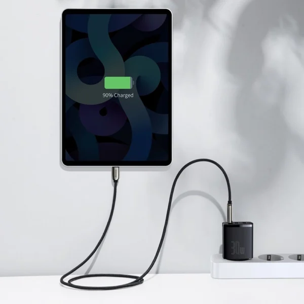 Baseus Compact fast charger 2x USB / USB Type C 30W 3A Power Delivery Quick Charge black (CCXJ-E01)eng