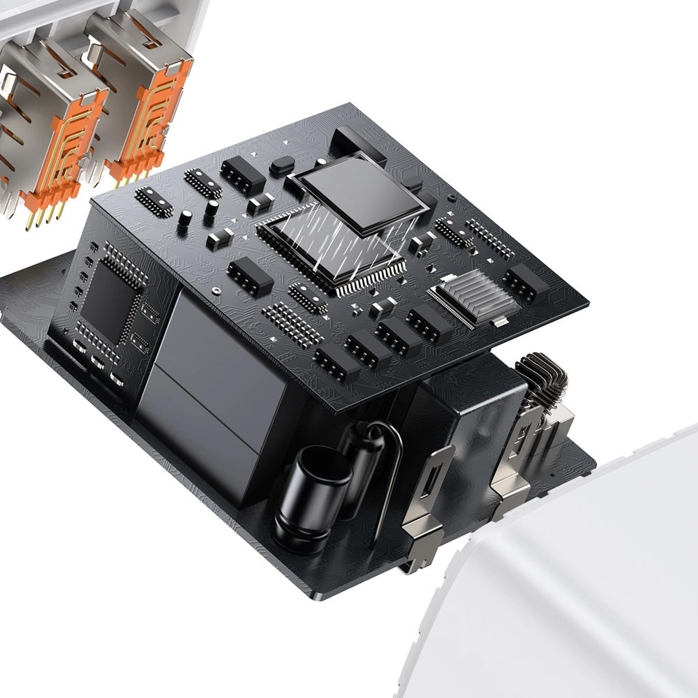Baseus Compact fast charger 2x USB / USB Type C 30W 3A Power Delivery Quick Charge white (CCXJ-E02)eng
