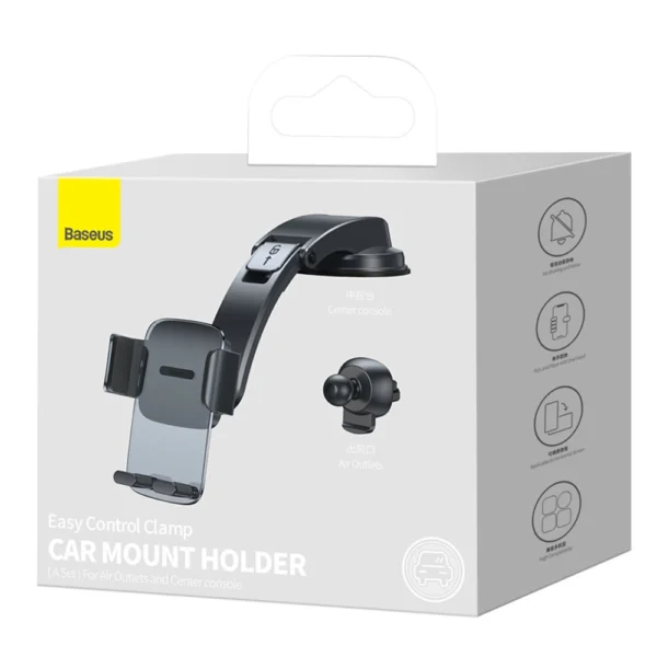 Baseus 2in1 car holder for cockpit and ventilation grille black (SUYK000001)eng