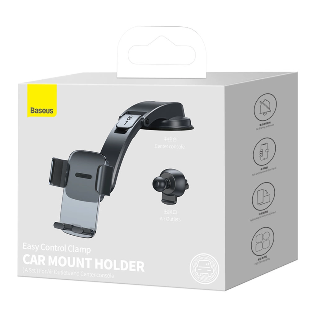 Baseus 2in1 car holder for cockpit and ventilation grille black (SUYK000001)eng