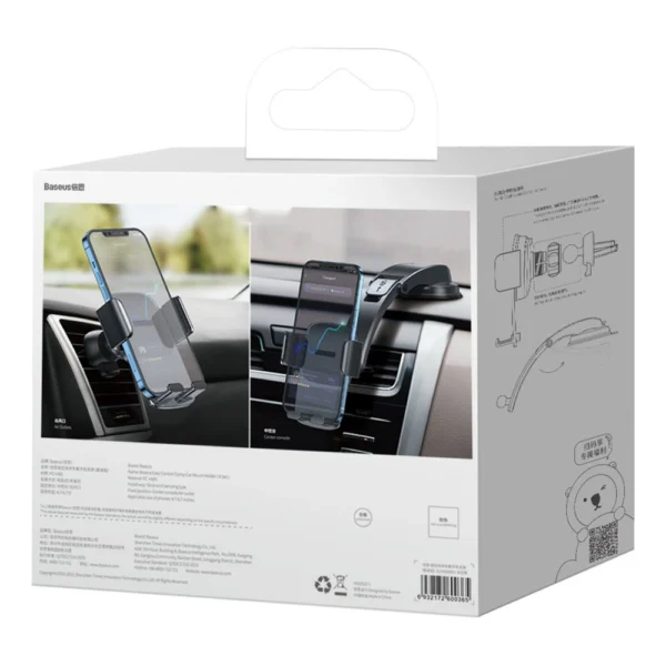 Baseus 2in1 car holder for cockpit and ventilation grille black (SUYK000001)eng