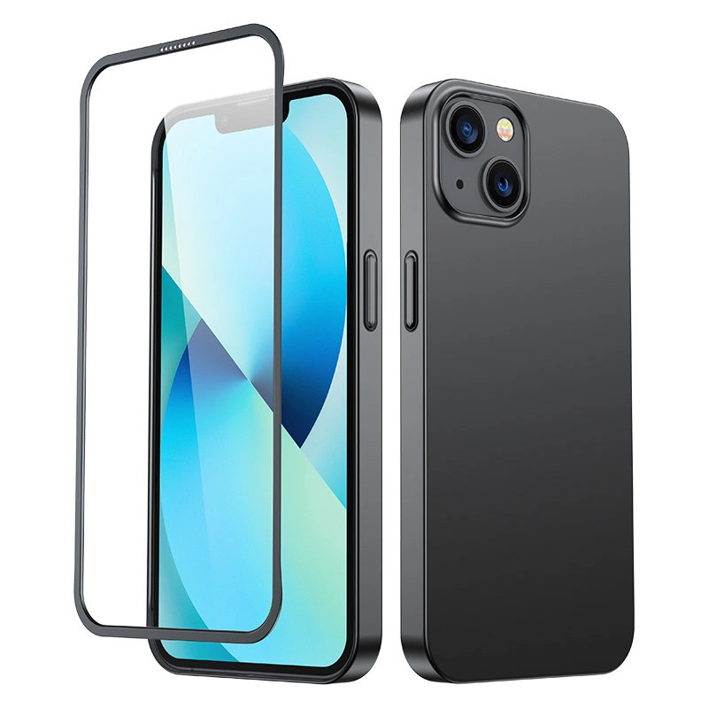 Joyroom 360 Full Case front and back cover for iPhone 13 + tempered glass screen protector black (JR-BP927 black)eng