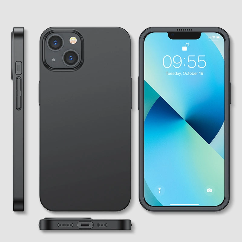 Joyroom 360 Full Case front and back cover for iPhone 13 + tempered glass screen protector black (JR-BP927 black)eng