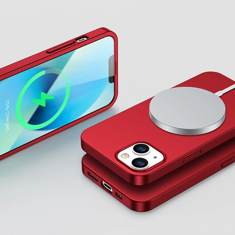 Joyroom 360 Full Case front and back cover for iPhone 13 + tempered glass screen protector red (JR-BP927 red)eng