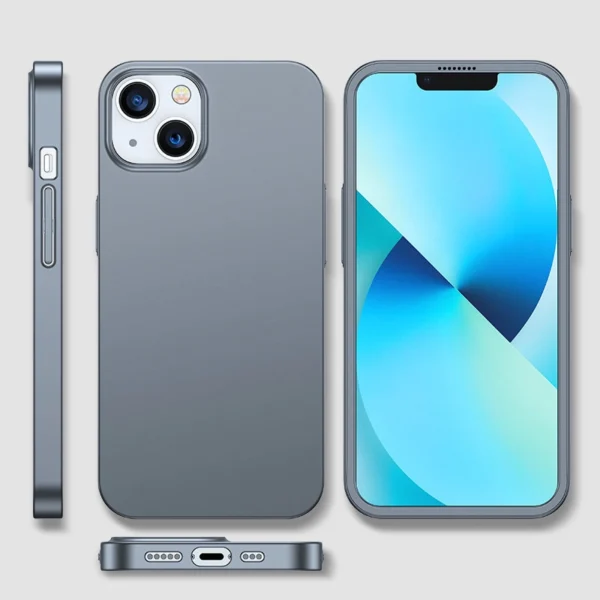 Joyroom 360 Full Case front and back cover for iPhone 13 + tempered glass screen protector grey (JR-BP927 tranish)eng