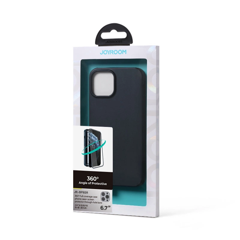 Joyroom 360 Full Case front and back cover for iPhone 13 Pro Max + tempered glass screen protector black (JR-BP928 black)eng