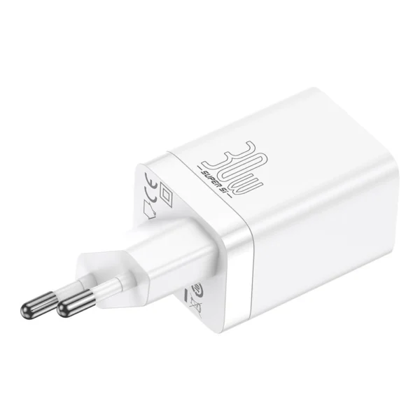 Baseus Super Si Pro USB / USB Type C Fast Charger 30W Power Delivery Quick Charge white (CCSUPP-E02)eng