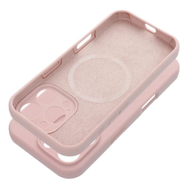Case SILICONE 2mm for IPHONE 17 compatible with MagSafe sand pink