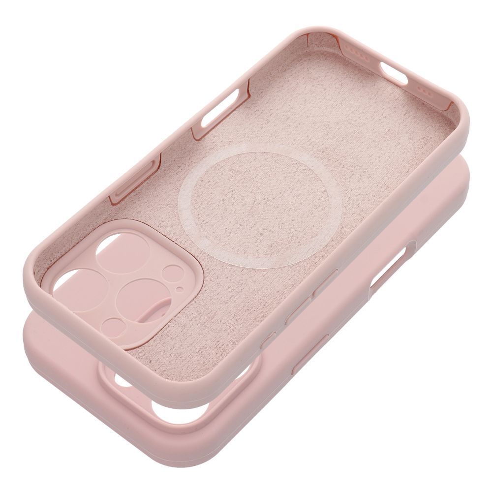 Case SILICONE 2mm for IPHONE 17 compatible with MagSafe sand pink