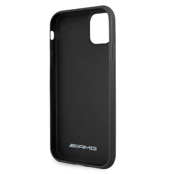 AMG AMHCN61DOLBK iPhone 11 6,1" czarny/black hardcase Leather Hot Stampedeng