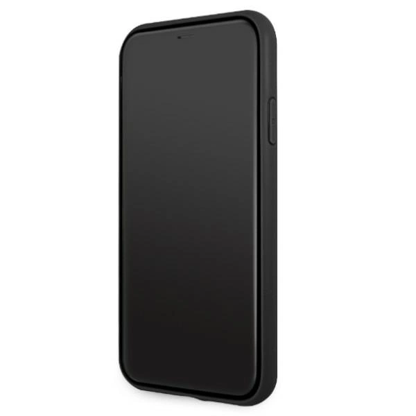 AMG AMHCN61GSEBK iPhone 11 6.1 "black / black hardcase Leather Debossed Lineseng